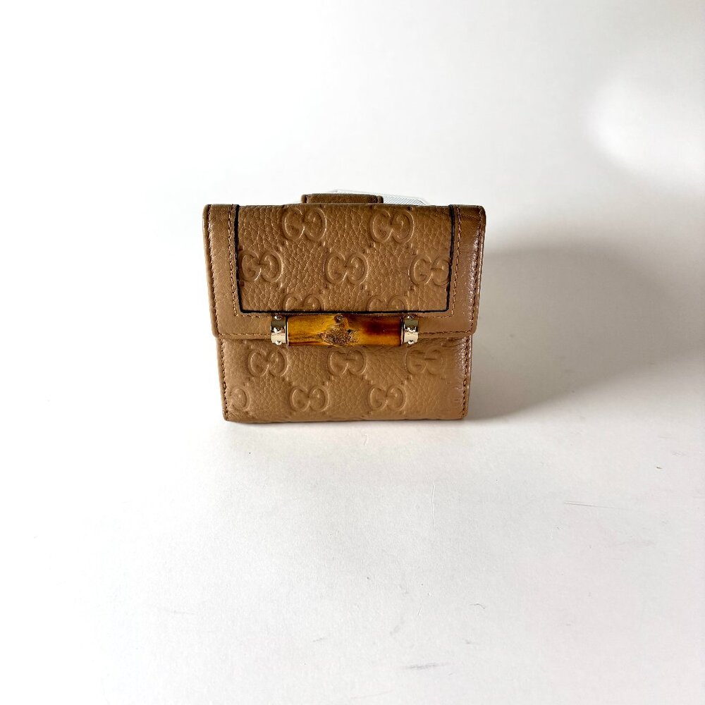 Vintage Gucci GG Bamboo Leather Wallet